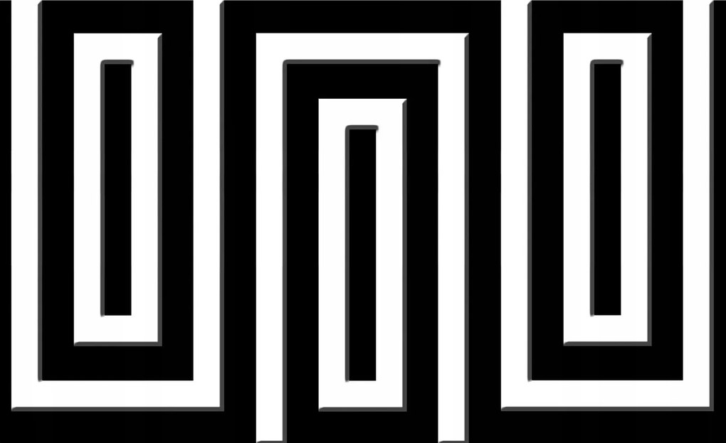 Fotótapéta Absztrakt Árnyék geometria Minimalizmus Fekete-fehér 416x254 +ragasztó