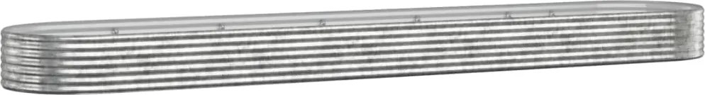 vidaXL ezüstszínű horganyzott acél kerti magaságyás 507x100x36 cm