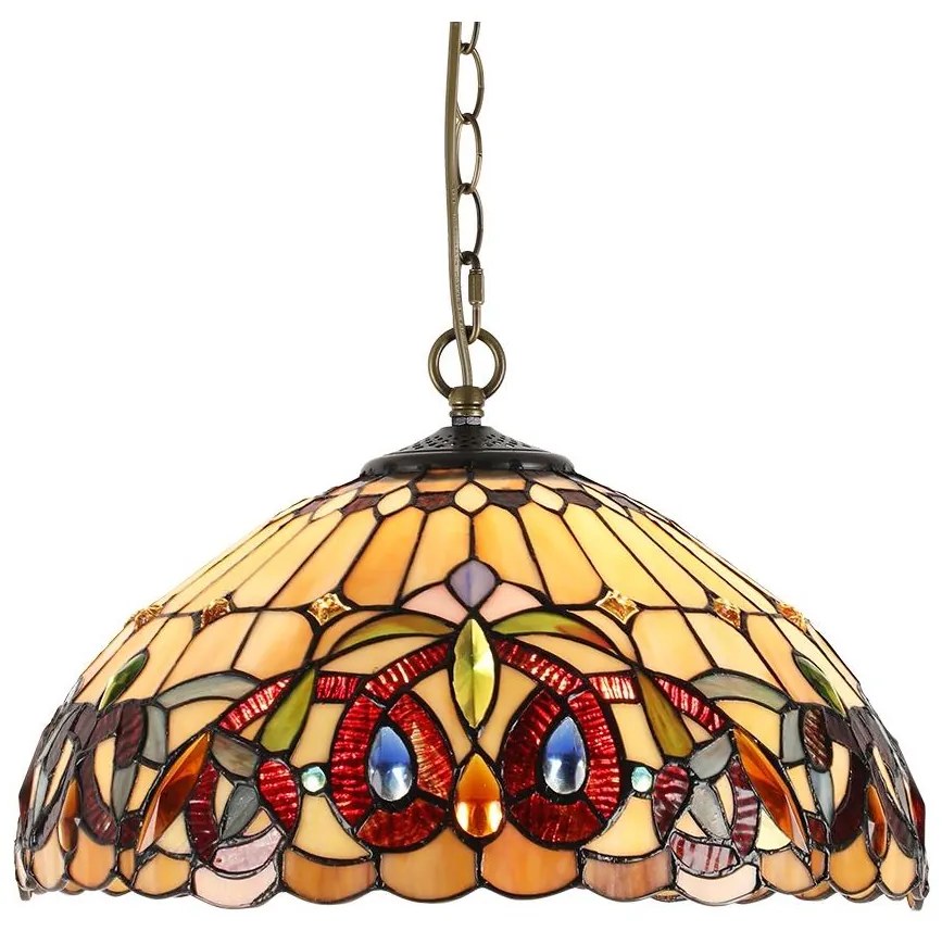 Prezent 1704 - Csillár láncon TIFFANY 2xE27/60W/230V