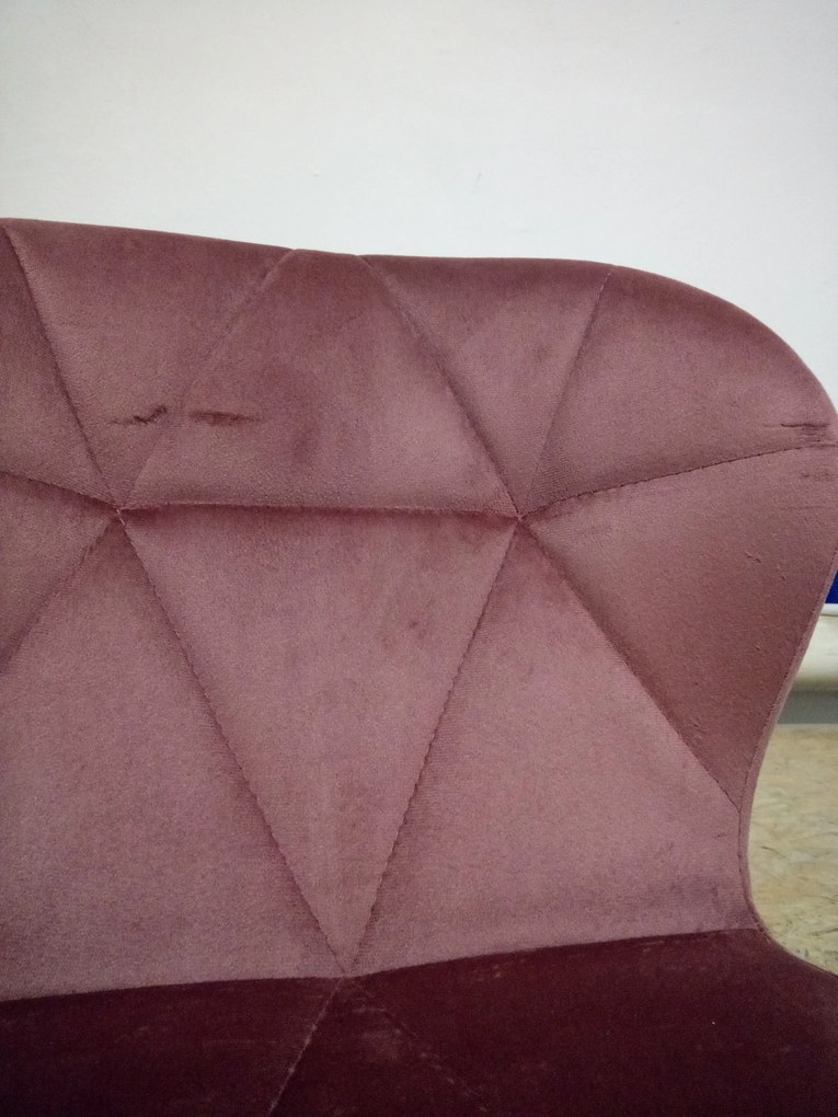 AKCIÓ Sötét rózsaszín irodai szék AVOLA VELVET II. minőség