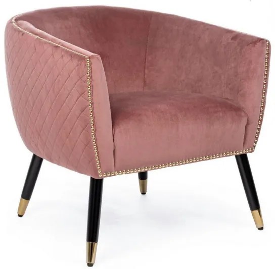 KENSYL design bársony fotel - mályva/beige