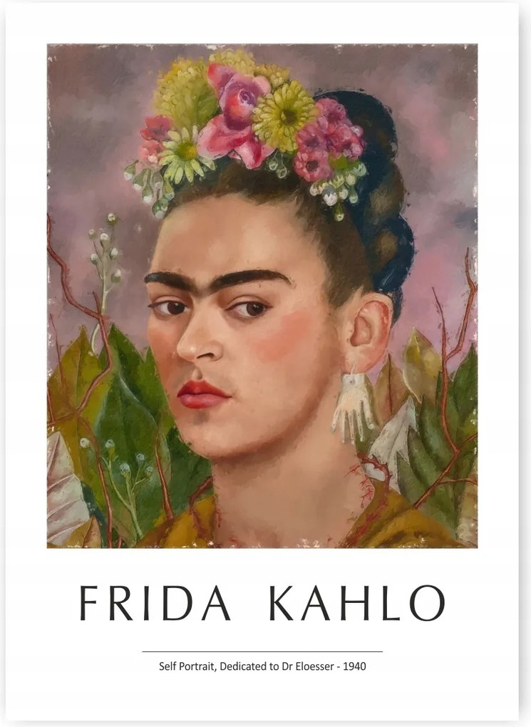 Frida Kahlo Önarckép poszter B2 50x70 Vászonkép #279