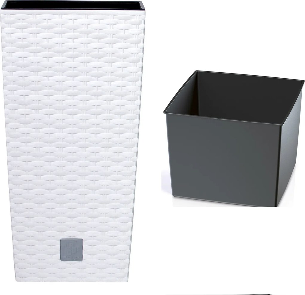 Magas Virágcserép betét 32xh61cm Négyzet alakú Rattan