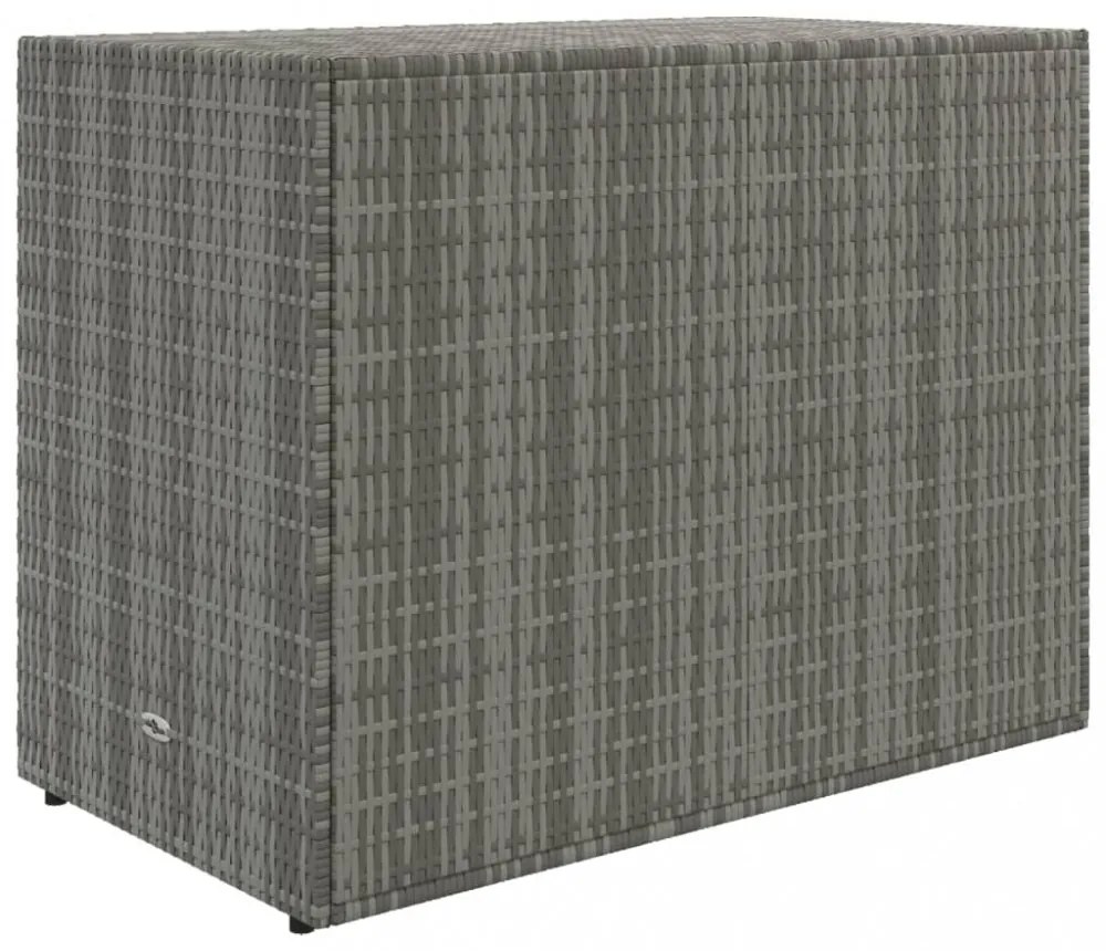 szürke polyrattan kerti tárolószekrény 100 x 55,5 x 80 cm