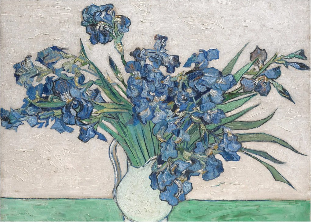 Üveg kép - Vincent van Gogh, Irises, reprodukciók (70x50 cm)