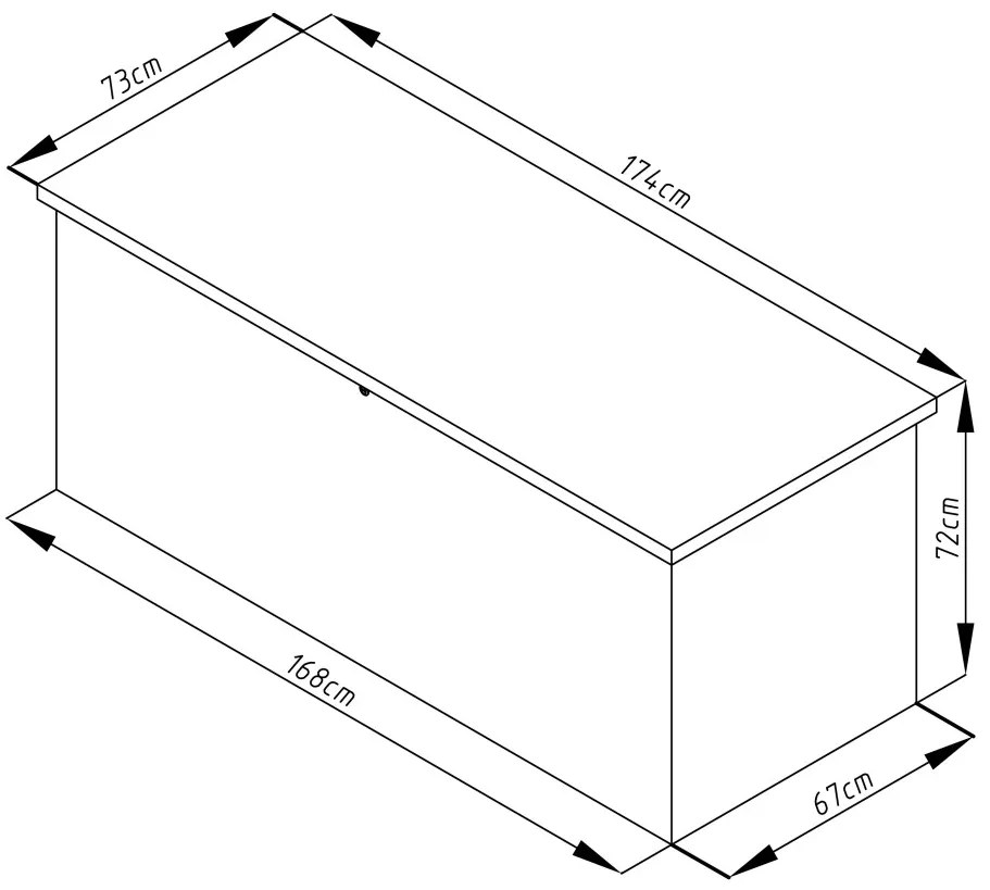 Kerti doboz G21 Denver 770 L, szürke fém