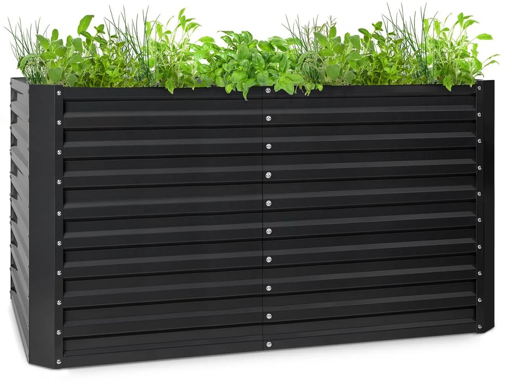 Blumfeldt High Grow Straight, emelt ágyás, 200 x 90 x 100 cm, 1800 l, acél