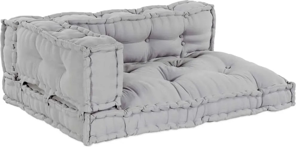 vidaXL Moduláris kanapé 3 pcs Szürke 120 x 80 x 38 cm szövet