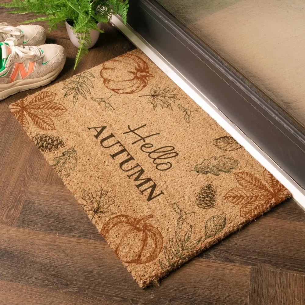 Kókuszrost lábtörlő 40x60 cm Hello Autumn – Artsy Doormats