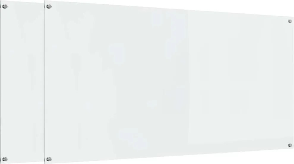 vidaXL Konyhai splashback 2 pcs Átlátszó 120 x 60 cm edzett üveg