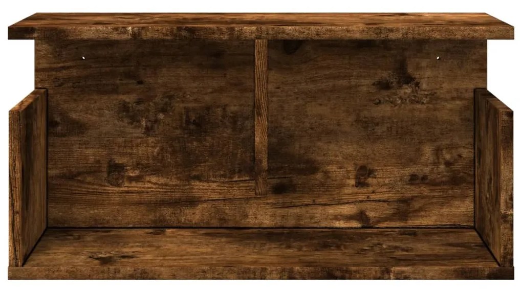 füstös tölgy színű szerelt fa faliszekrény 60 x 20 x 30 cm
