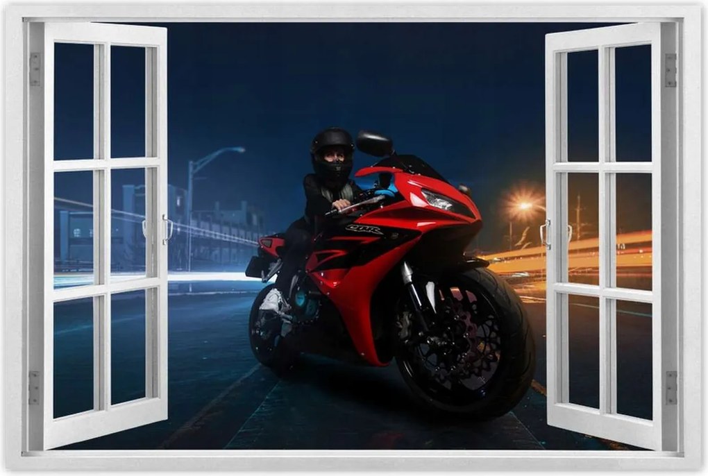 Poszterek 120x80 Piros motorkerékpár versenyautó