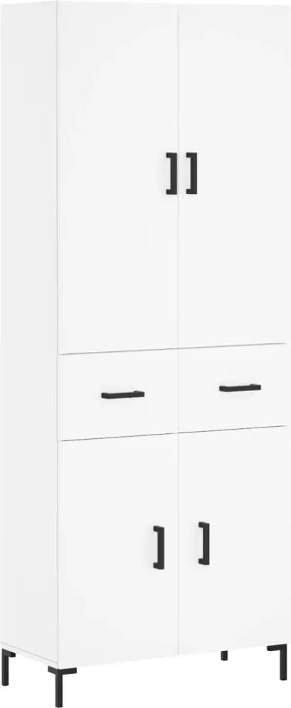 vidaXL fehér szerelt fa magasszekrény 69,5 x 34 x 180 cm