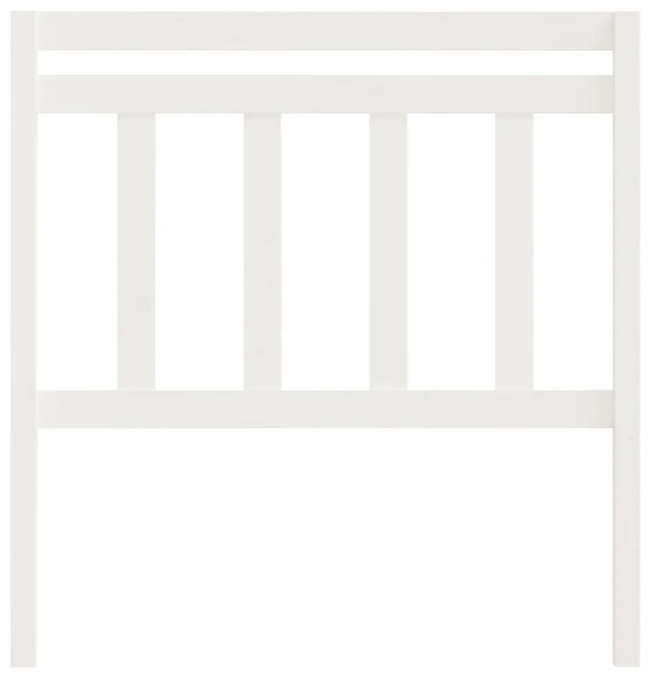 fehér tömör fenyőfa ágyfejtámla 96 x 4 x 100 cm