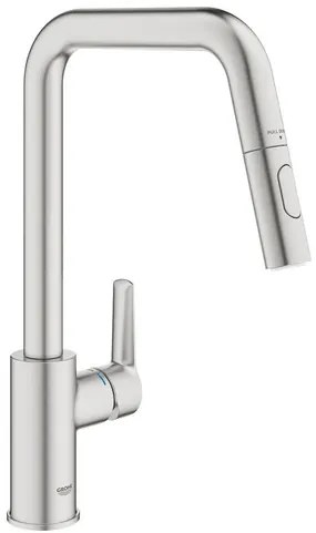 Grohe Start 2021 mosogató csaptelep kihúzható zuhannyal, 2 áram szuperacél 30631dc0 G30631DC0