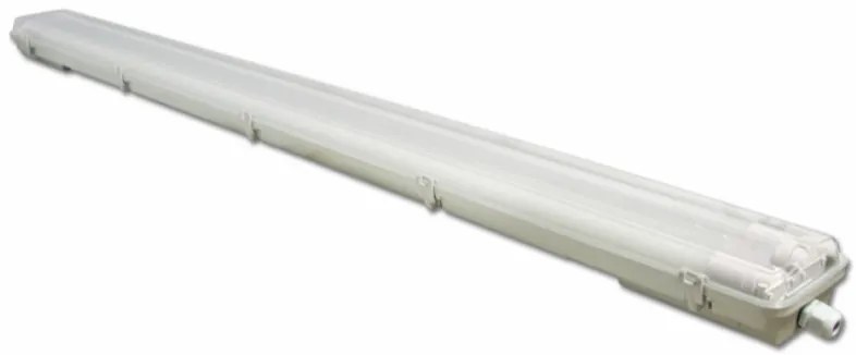 LED 120 cm-es armatúra 2x18 W-os víztiszta fedéllel LED fénycsövekkel