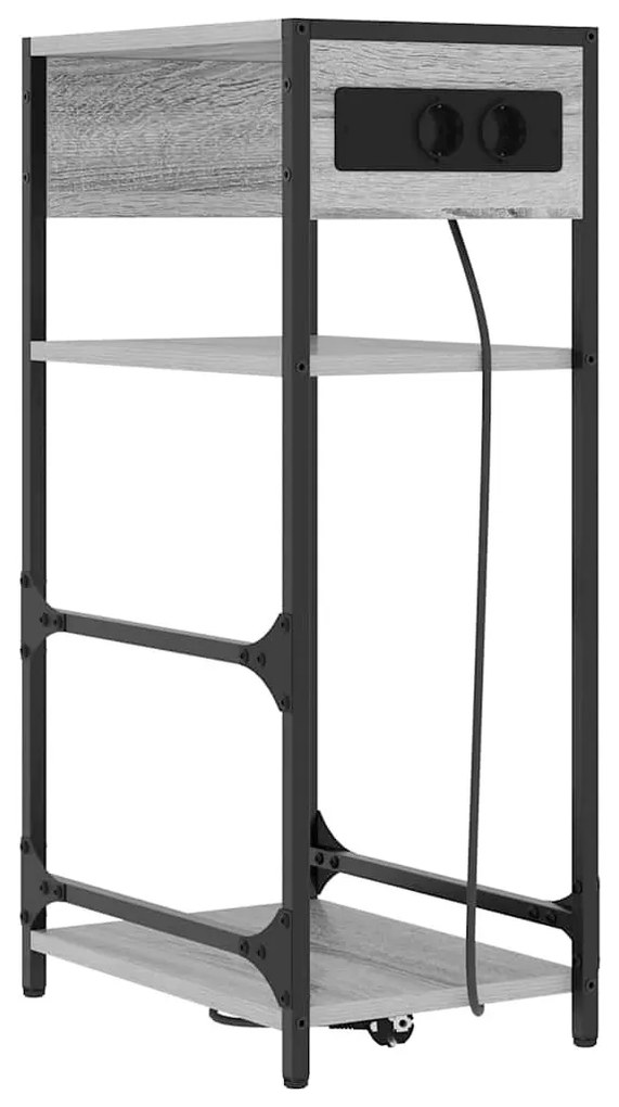 Éjjeliszekrény fiókkal Szürke sonoma 40 x 27 x 76 cm Faanyag