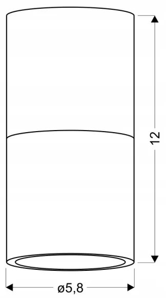 Mennyezeti lámpa TUBA 1xGU10/15W/230V