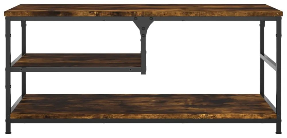 füstös tölgy színű szerelt fa dohányzóasztal 90 x 49 x 40 cm