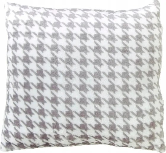 Puha, kockás mintázatú párnahuzat 40x40 cm szürke