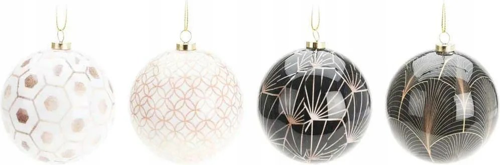 40 db-os Karácsonyfadísz szett Arany Fehér Fekete Scandi stílusban