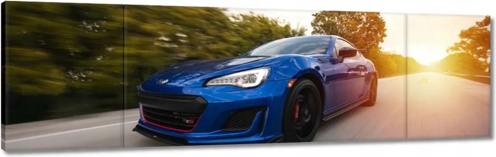 Vászonkép 170x50 Autó-Motor Kék Autó