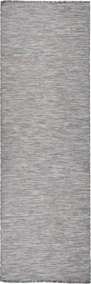 vidaXL barna-kék lapos szövésű kültéri szőnyeg 80 x 250 cm