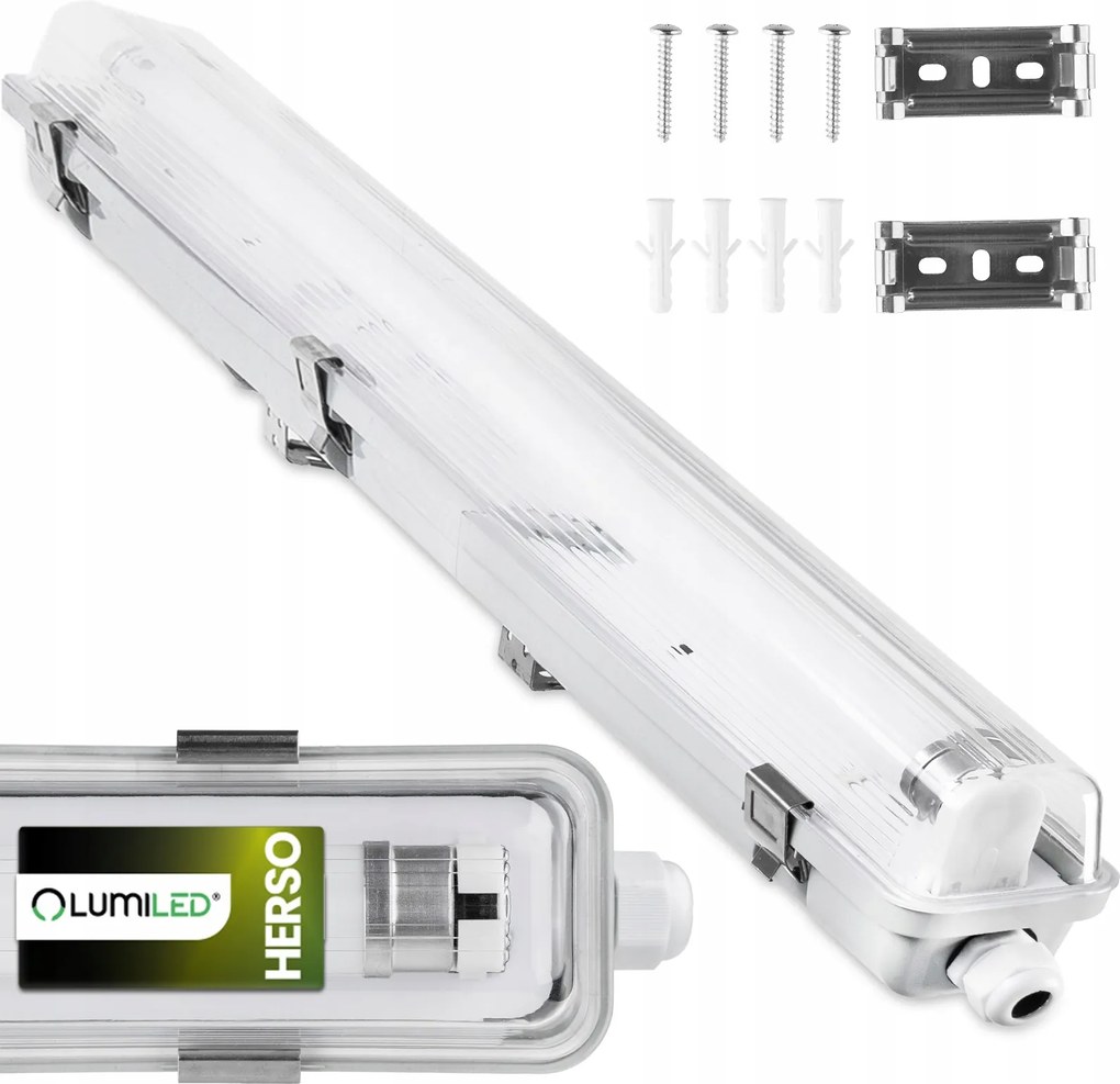 Led Hermetikus Lámpatest 60cm T8 G13 Fénycsövekhez Garázsba Műhelybe