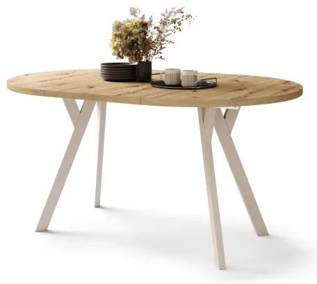 Kihúzható étkezőasztal ARTUR artisan tölgy/bézs