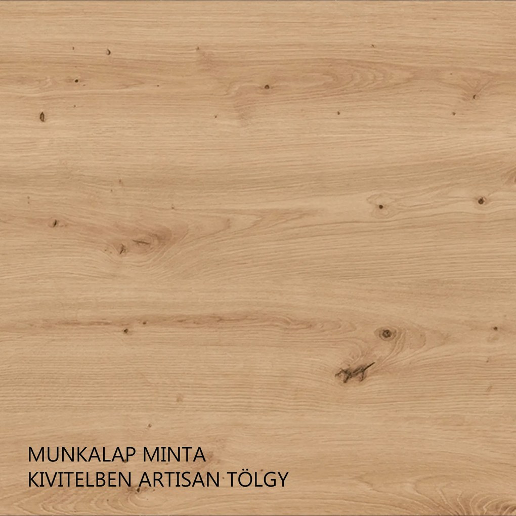 Magas szekrény sütőhöz és mikrohullámú sütőhöz, fehér/artisan tölgy, LULA 60 DPM-210 2F