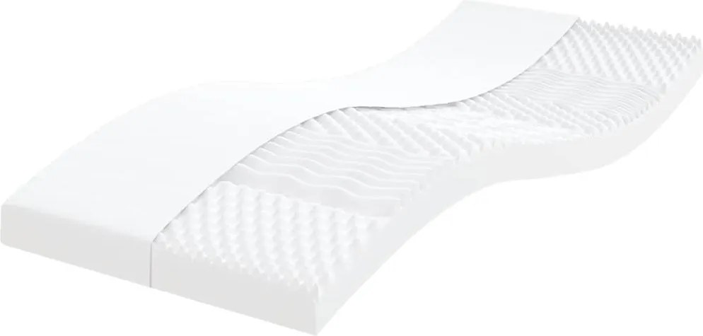 vidaXL fehér 7 zónás 20 ILD keménységű habmatrac 90 x 220 cm