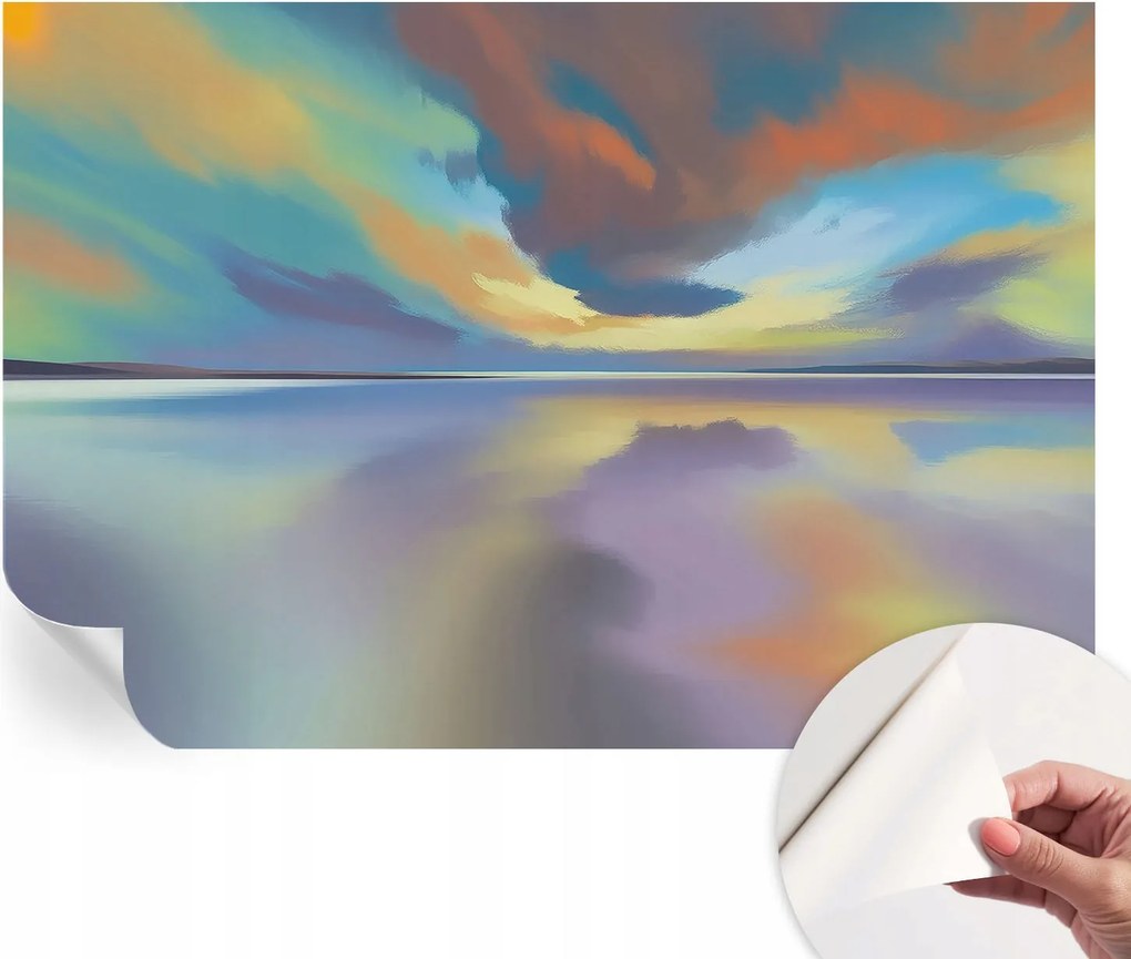 Modern öntapadós fali fotótapéta Szivárvány nyugat 152x104 cm