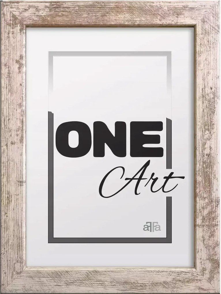 Hekla képkeret, 13x18 cm, fehérített fenyő