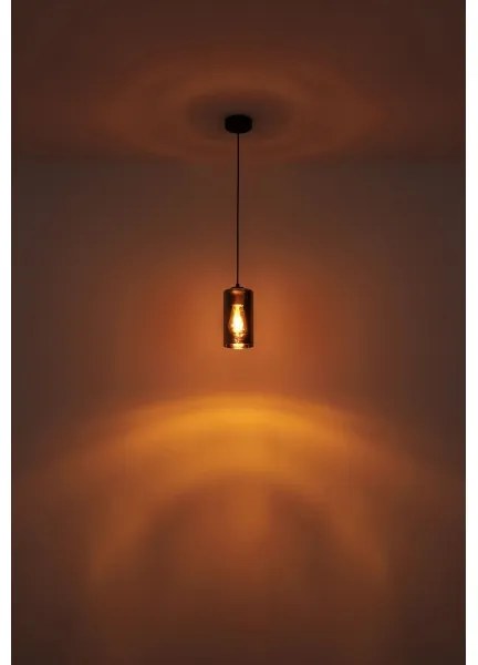 Globo 21002H - Csillár zsinóron OLLY 1xE27/25W/230V átm. 11 cm fekete