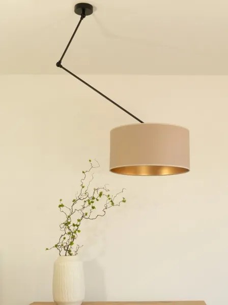LED állítható rúdon függesztett csillár GORTA 1xE27/60W/230V bézs/arany