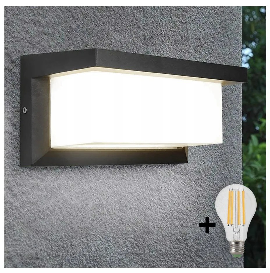 LED Kültéri fali lámpa NEELY 1xE27/9W/230V 4000K IP54 antracit
