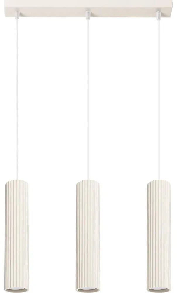 Sollux SL.1594 - Csillár zsinóron KARBON 3xGU10/10W/230V krémes