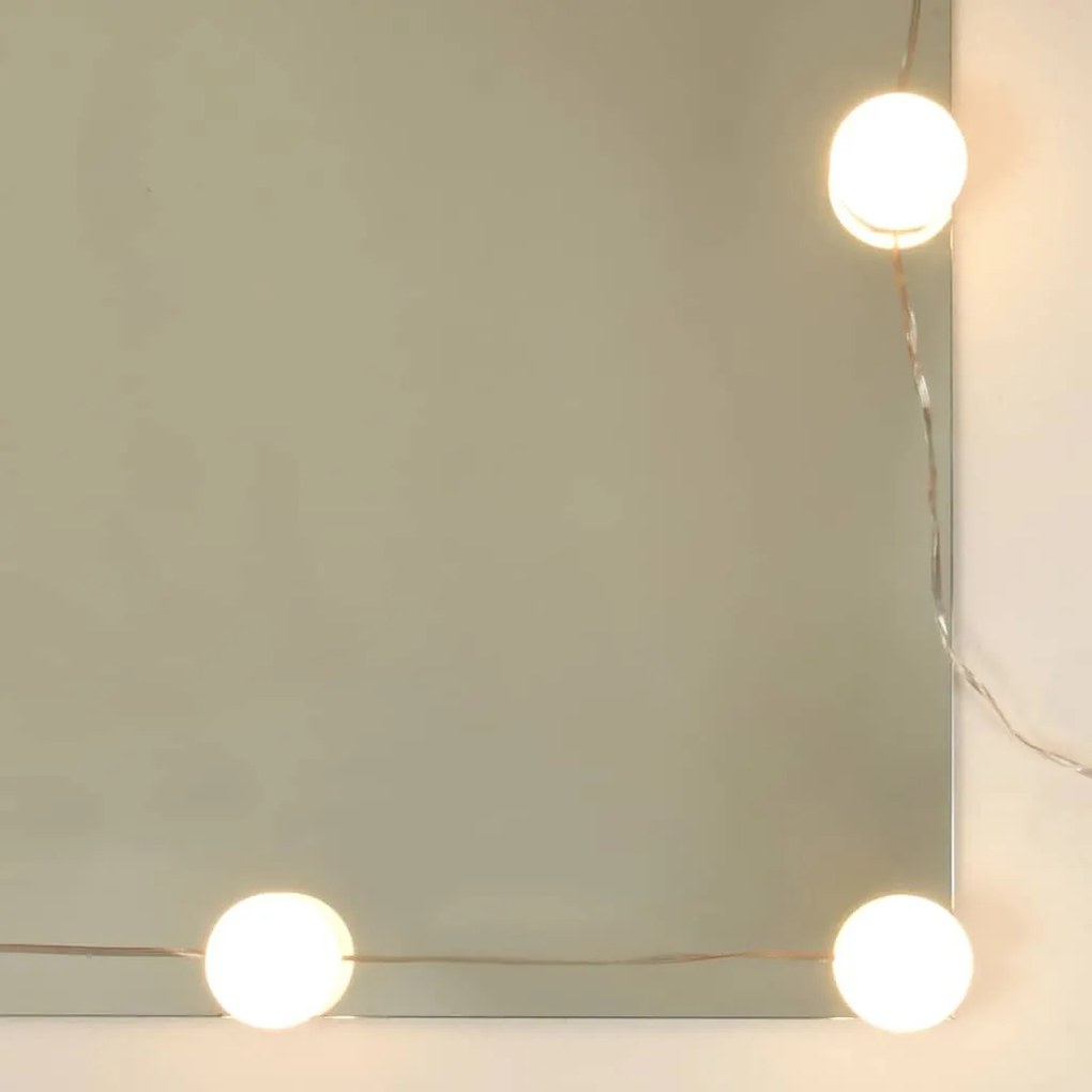 Sonoma tölgy tükrös szekrény LED-ekkel 90 x 31,5 x 62 cm