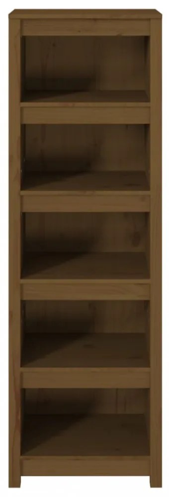 mézbarna tömör fenyőfa faliszekrény 50x35x154 cm