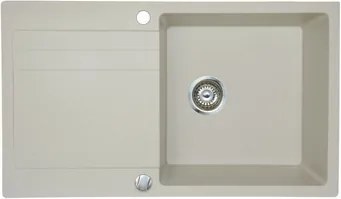 RIVA 1B 1D 860x500 gránit mosogató LIGHT BEIGE GRANMASTER