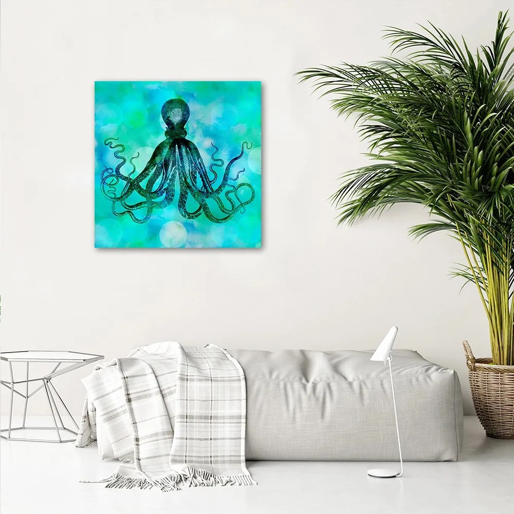 Gario Vászonkép Zöld és kék polip - Andrea Haase Méret: 60 x 60 cm