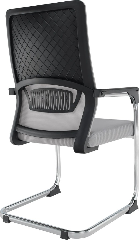 Tárgyalószék, szürke/fekete, KABIR