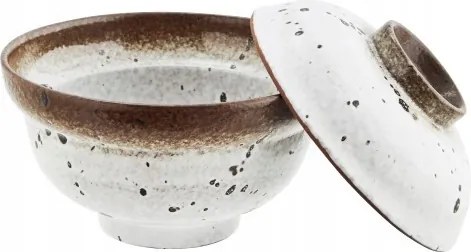 Flow kőtál fedővel, barna árnyalatok, Madam Stoltz