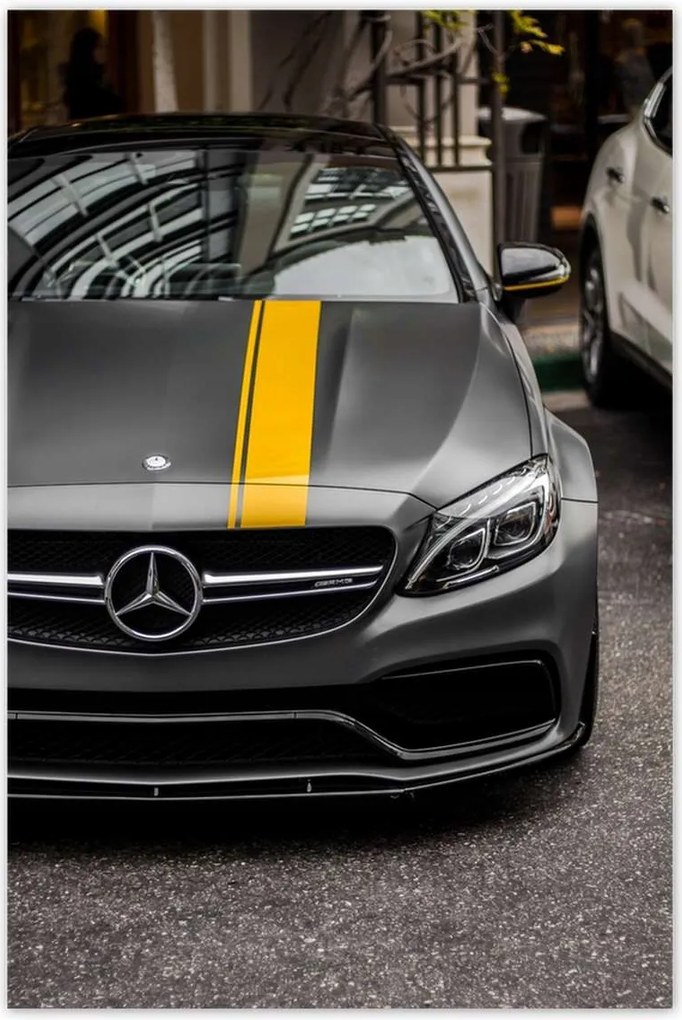 Poszterek 80x120 Mercedes Amg Sárga csíkos