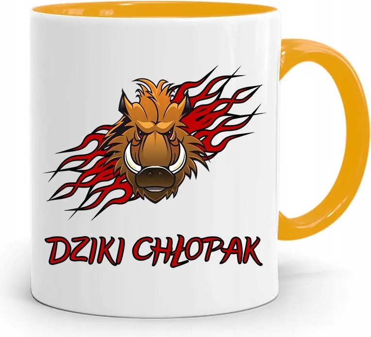 Sárga Bögre Ajándék Fiúnak Vad Fiú nyomott mintával