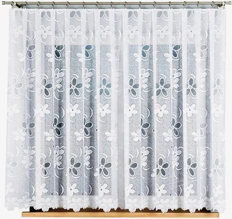 Jacquard függöny Renata 500x160cm mintás 49885 egyenes virágos (szegélyekkel)