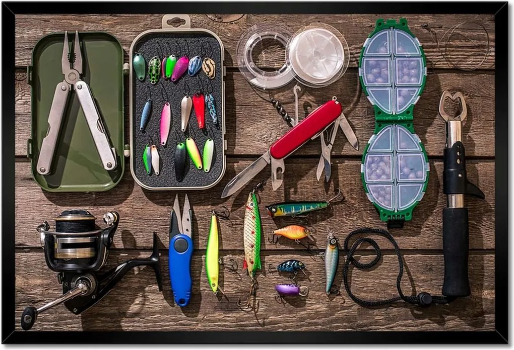 Poszterek keretben 60x40 Horgász kiegészítők