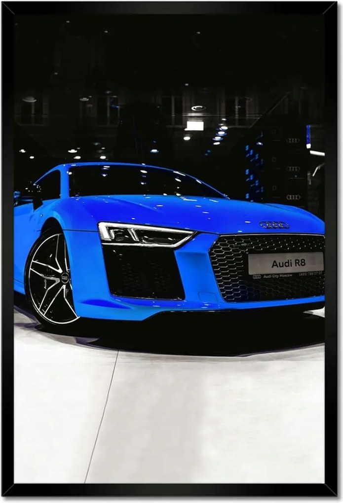 Poszterek keretben 40x60 Kék Audi Audica R8