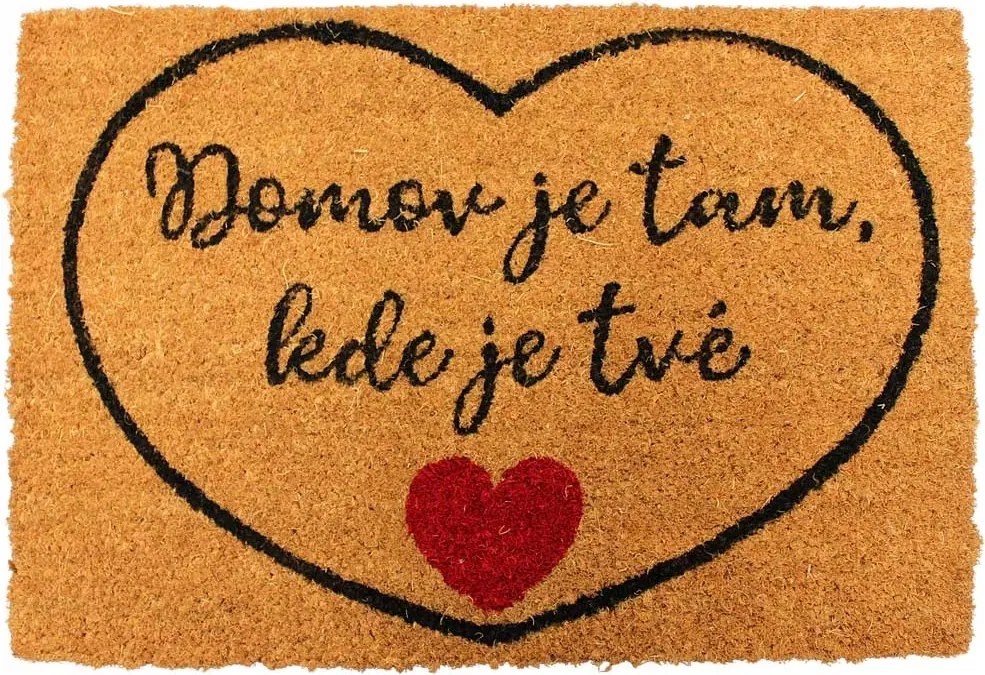 Home Elements Kókuszrost szőnyeg 40 x 60 cm Az otthon ott van, ahol a tévé van