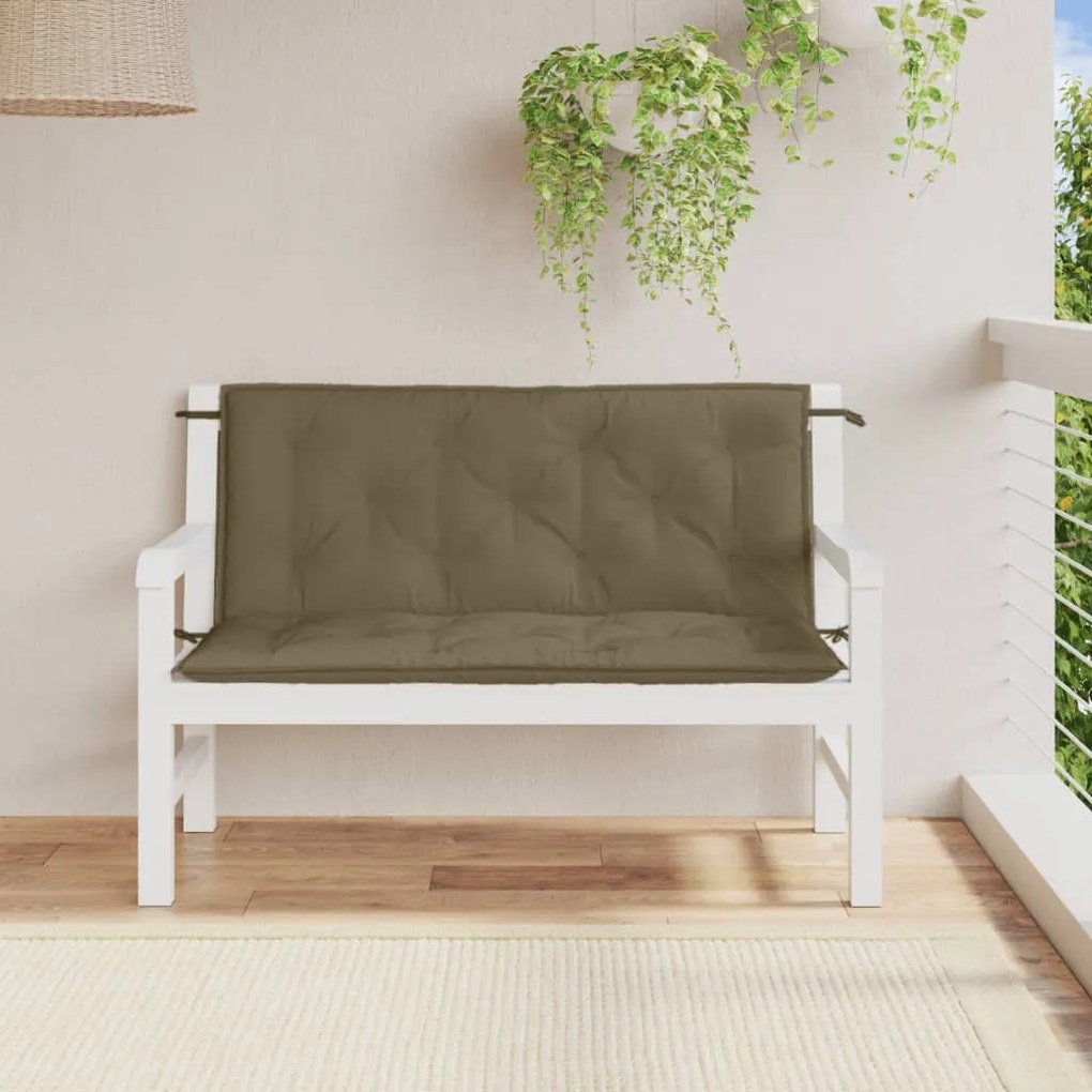 2 db melange tópszínű szövet kerti padpárna 120x50x7 cm